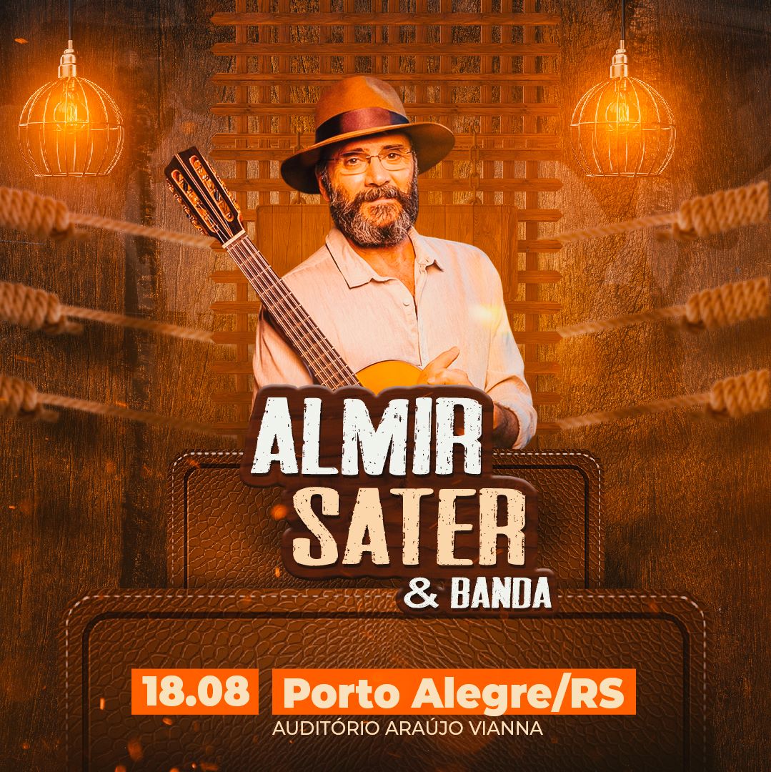 Almir Sater se apresenta em Lages na próxima sexta-feira (4)